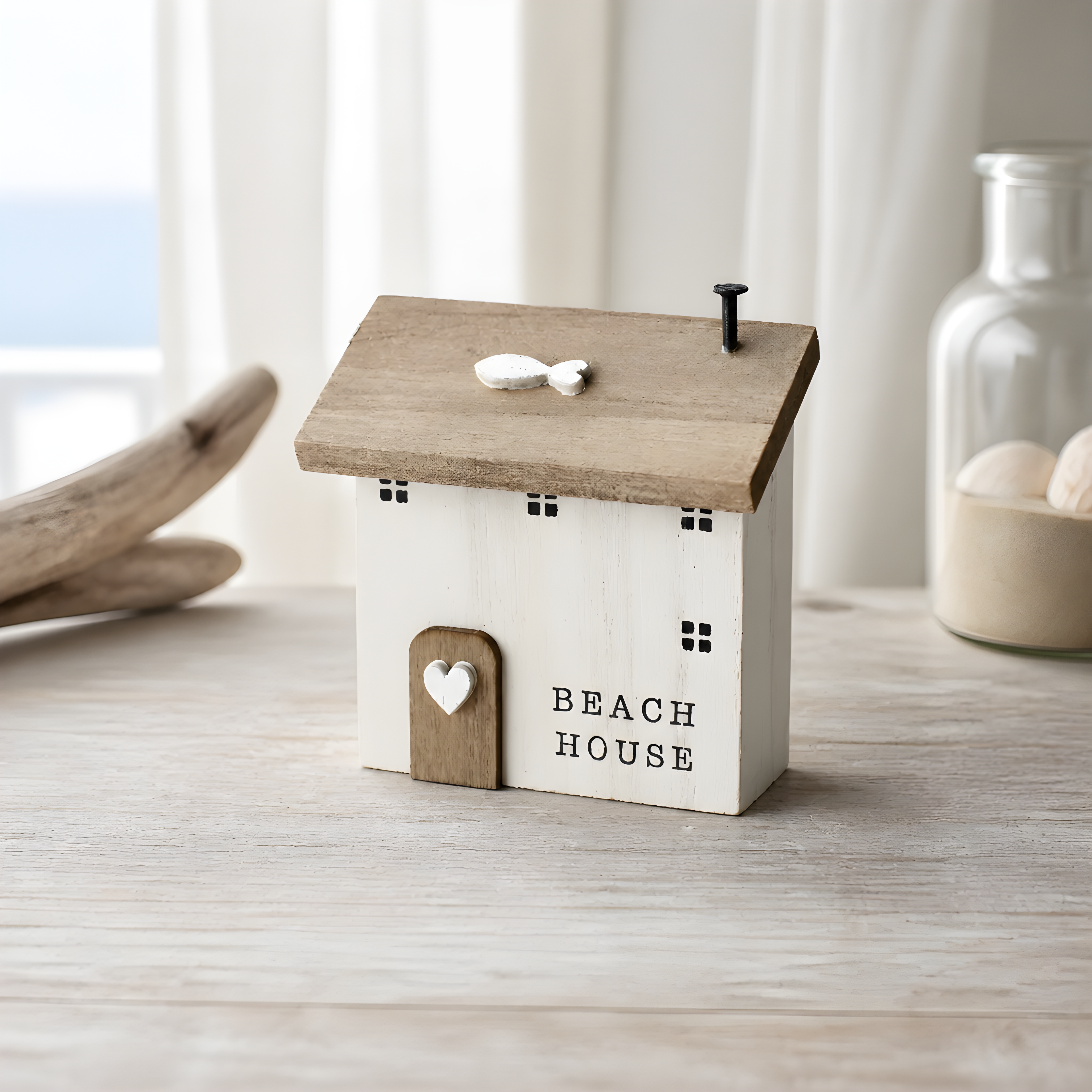 Wooden Beach House Deco 9.5cm