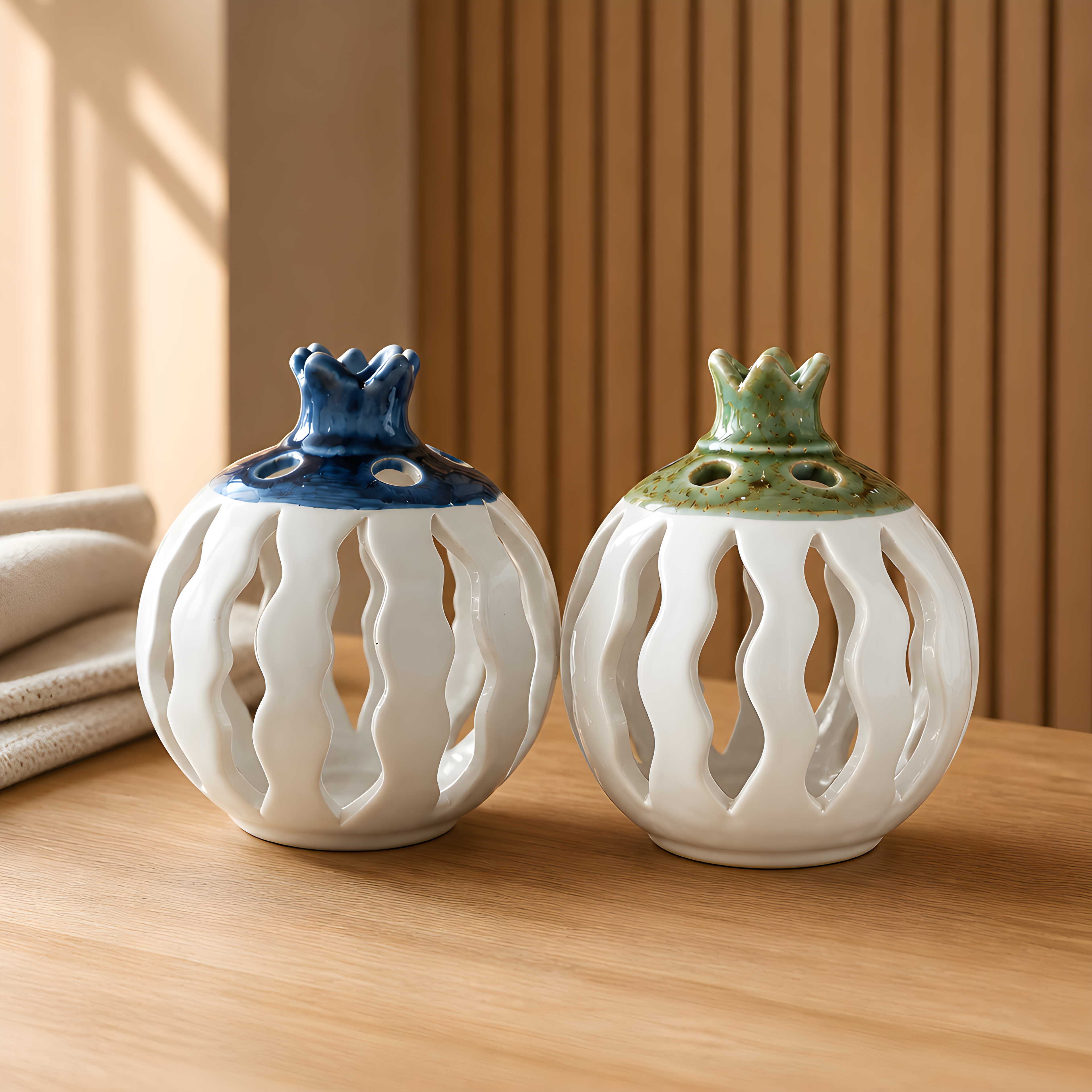 Handcrafted Ceramic Tealight Holder — Cyprus