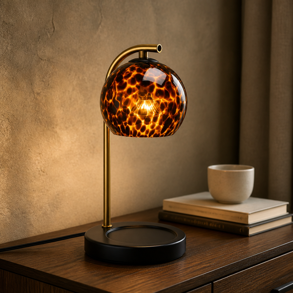 Candle Warmer Lamp – Glass Shade with Dimmer & Timer