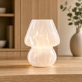 Glass Lamp : White Confetti