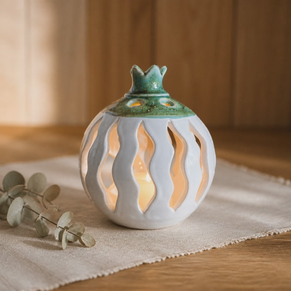 Handcrafted Ceramic Tealight Holder — Cyprus